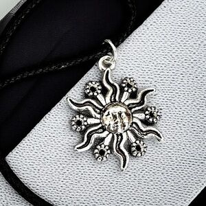 5 For $25💫Alternative Silver Cosmic Celestial Sun Pendant Necklace